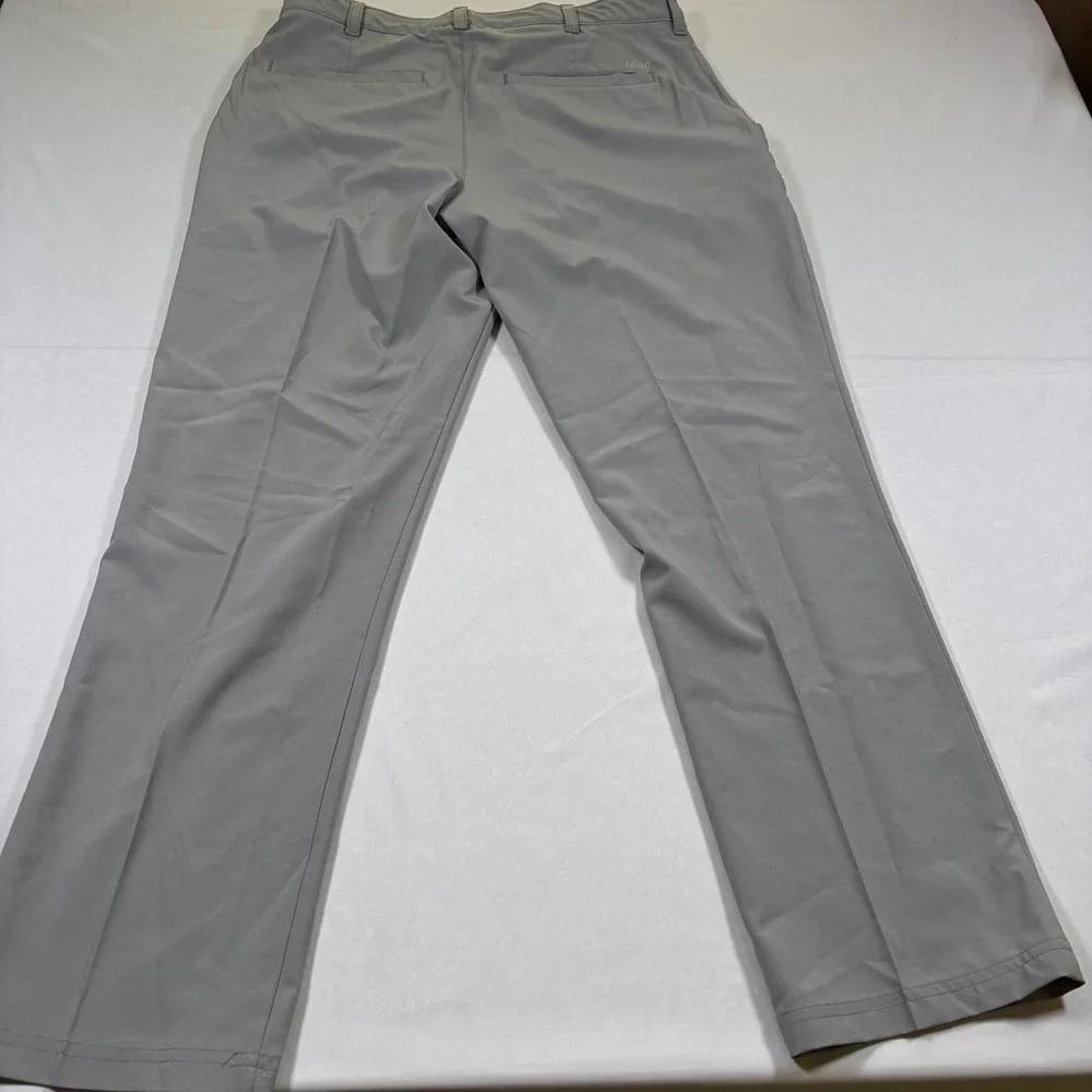 IZOD Golf Mens Grey Flat Front Performance Stretch Pants IZAGC08020 34x30